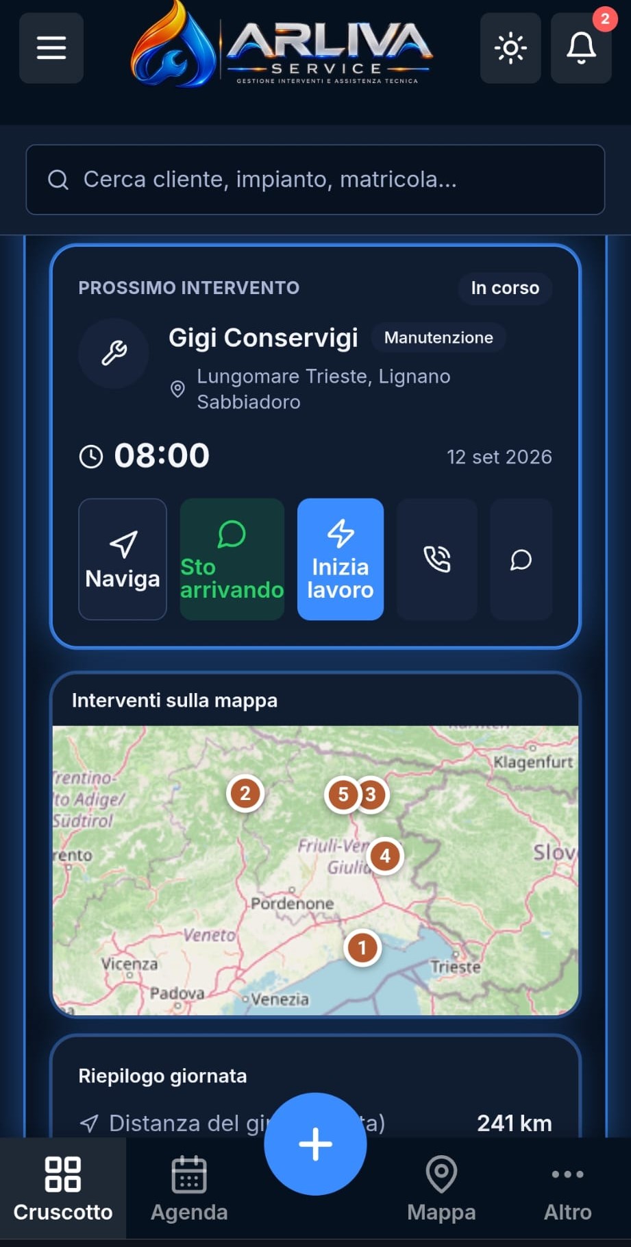 ARLIVA Service mobile